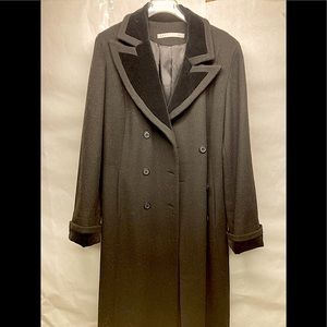 Womens Perry Ellis, 100% Merino wool, long coat, size 14